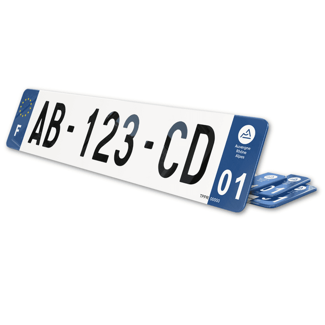 Plaque d'immatriculation personnalisée modèle 1